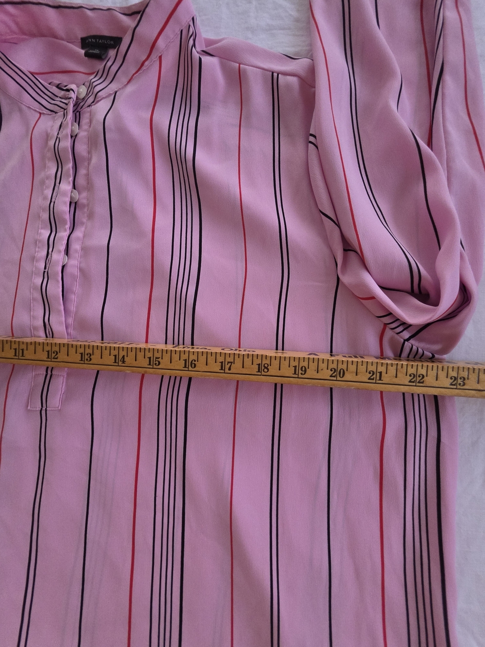 Pink Striped Oversized Tunic Shirt Size XL - Picture 3 of 6